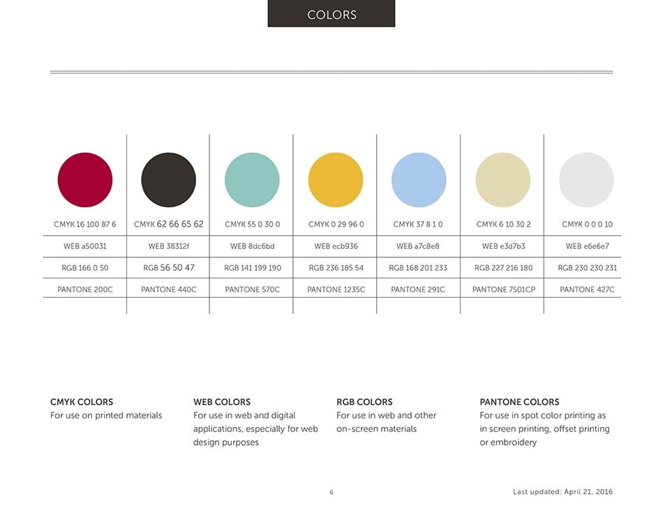 Uptown Studios color palette